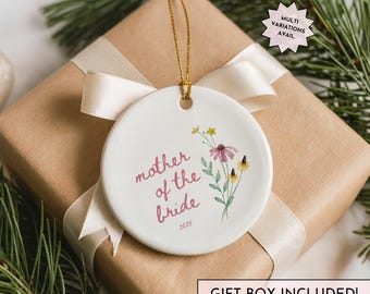 Personalized Mother of the Bride Ornament Gift from Bride Custom Mother of the Groom Ornament Wedding Keepsake Gift for Mom