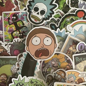 Rick and Morty 50 piece Sticker pack waterproof vinyl