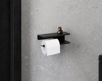 Toilet Roll Holder for Modern Bathrooms, Left/Right Mounted, Stainless Steel Bathroom Accessory