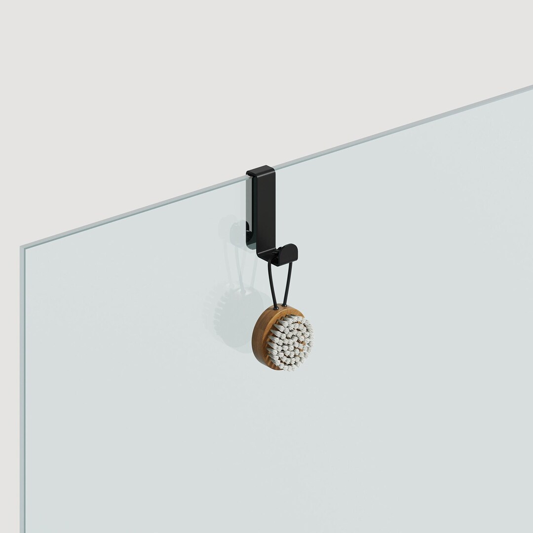 Sleek Shower Glass Hook and Stainless Steel Bathroom Hooks - Modern Interior, Housewarming Gift ...
