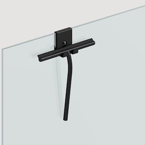 Steel Shower Squeegee No-Drill: Black or White Modern Bathroom Glass Cleaner - Stainless Steel Rustproof