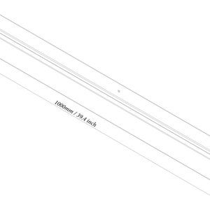 May include: A white line drawing of a long, narrow metal shelf with a U-shaped profile. The shelf measures 1000 mm in length, 89 mm in width, and 72 mm in height, with a 45 mm side profile, featuring pre-drilled mounting holes along the back edge.