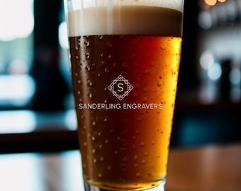 Custom Engraved Pint Glass: Personalized Home Bar Gift