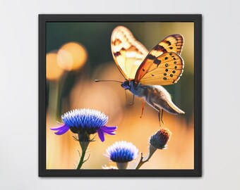 Framed Printed Wall Art, Printed Wall Posters, Art Gift, Butterfly Posters, Butterfly Art, Butterfly  Pictures