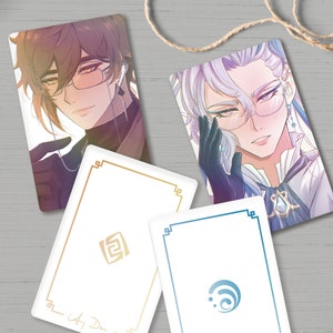 Photocard Prints of Genshin Impact Characters with Glasses (Ongoing Series)