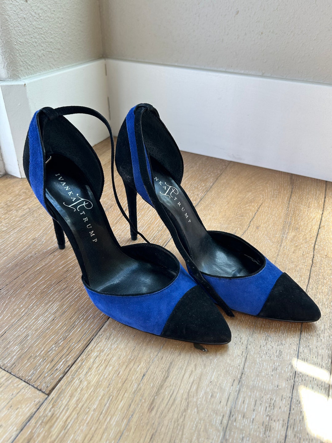 Ivanka Trump Black and Blue Heels Etsy