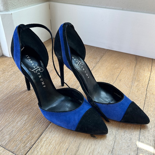 Ivanka trump: black and blue heels