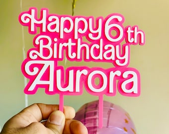 Cake Topper 3D Fashion Doll Style - Party - Birthday - Cake