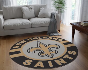 New Orleans Saints Rug Kids Room decor Personalized Football Rug Dad Gift for him New Orleans saints fan