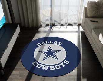 Dallas cowboys Round Rug Dad Gift Dallas Cowboys fan Gift NFL Rug Dallas Cowboys Gifts For Him Football Season