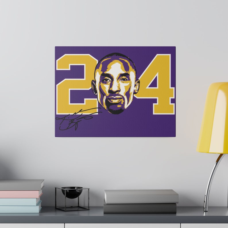 Kobe Bryant Wall Art Canvas NBA Los Angeles Lakers Home Decor Etsy
