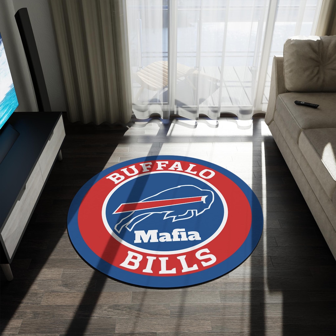 Buffalo Bills Round Rug, Buffalo Bills Mafia Fan Rug, Game Day Decor ...