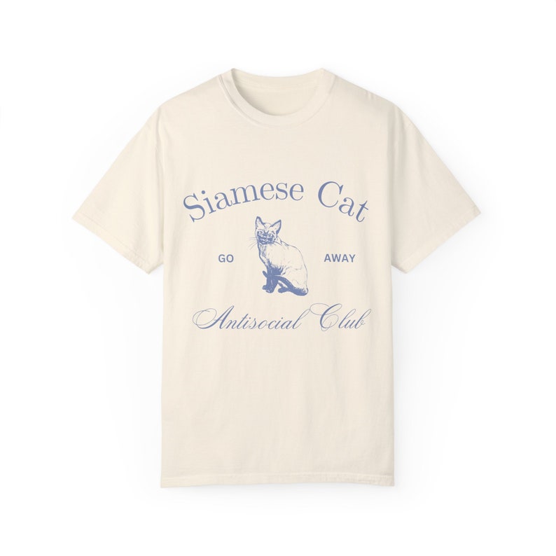 Siamese Cat Antisocial Shirt, Social Club Siamese Shirt, Siamese Tshirt Ivory