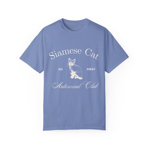 Siamese Cat Antisocial Shirt, Social Club Siamese Shirt, Siamese Tshirt Washed Denim