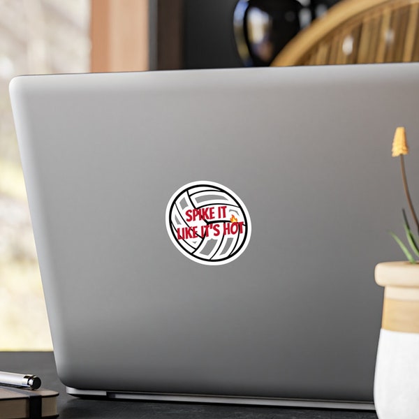 Volleyball Stickers for Water Bottles, Laptops | Water & Scratch Resistant Decals | Easy to Remove Vinyl | Teen and Kids Gift Idea Under 20