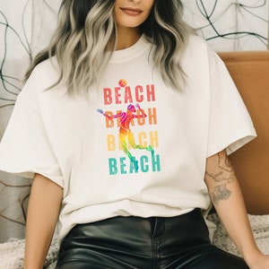 Camiseta de voleibol de playa Sunset, estilo playero, unisex