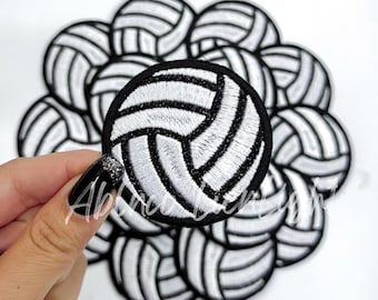 Toppa termoadesiva glitterata da pallavolo, ricamo per il giorno della partita.