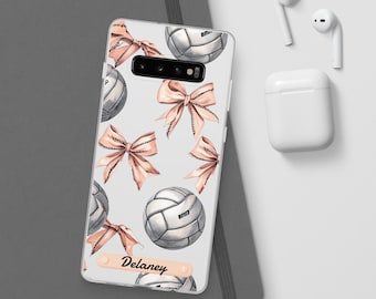 Personalized Coquette Volleyball Phone Case | iPhone 17 & Samsung S Series