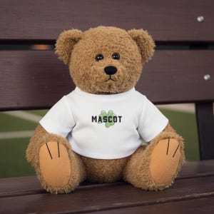 Team Mascot Plush, Bear, Bunny, Elephant, Clover Tee