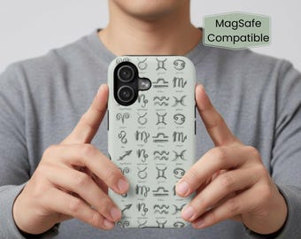 Étui de téléphone minimaliste du zodiaque, étui pour iPhone astrologie, compatible MagSafe