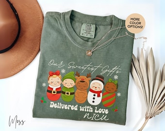 Christmas NICU Nurse Shirt, Our Sweetest Gifts Delivered with Love, Neonatal Team Gift,Nursing Student Shirt, Nurse Shirt, Nicu nurse gift