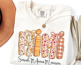 Custom Comfort Colors Mimi, Grandma Shirt,Mothers Day Gift,Gift for Grandmother,Nana Tee,Grandma Est Date Tshirt,Mommy Shirt,Mimi Shirt gram
