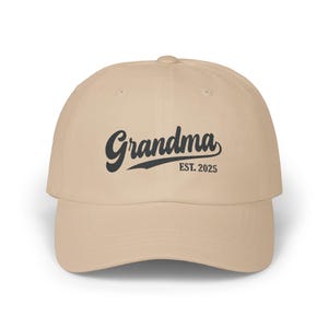 Personalized Embroidery Baseball Hat | Custom grandmom Established Year Cap | Gift For New Dad Mom Grandpa Grandma | Pregnancy Announcement