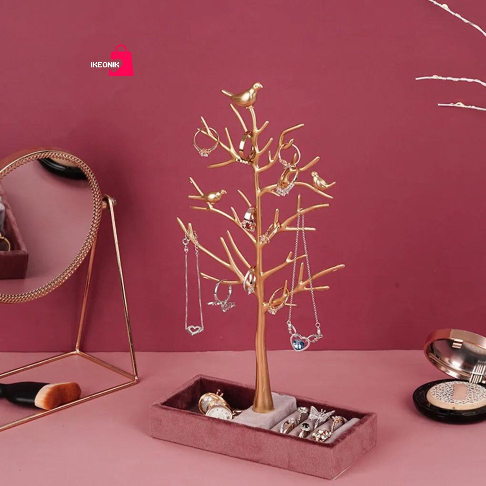 Jewellery Stand Tree for Jewellery Tree Stand Gold Jewellery Etsy UK