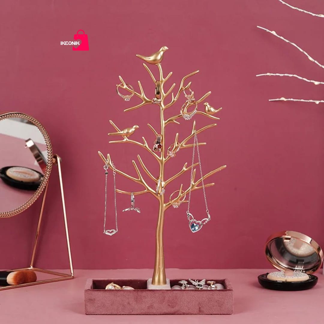 Jewellery Stand Tree for Jewellery Tree Stand Gold Jewellery Etsy UK