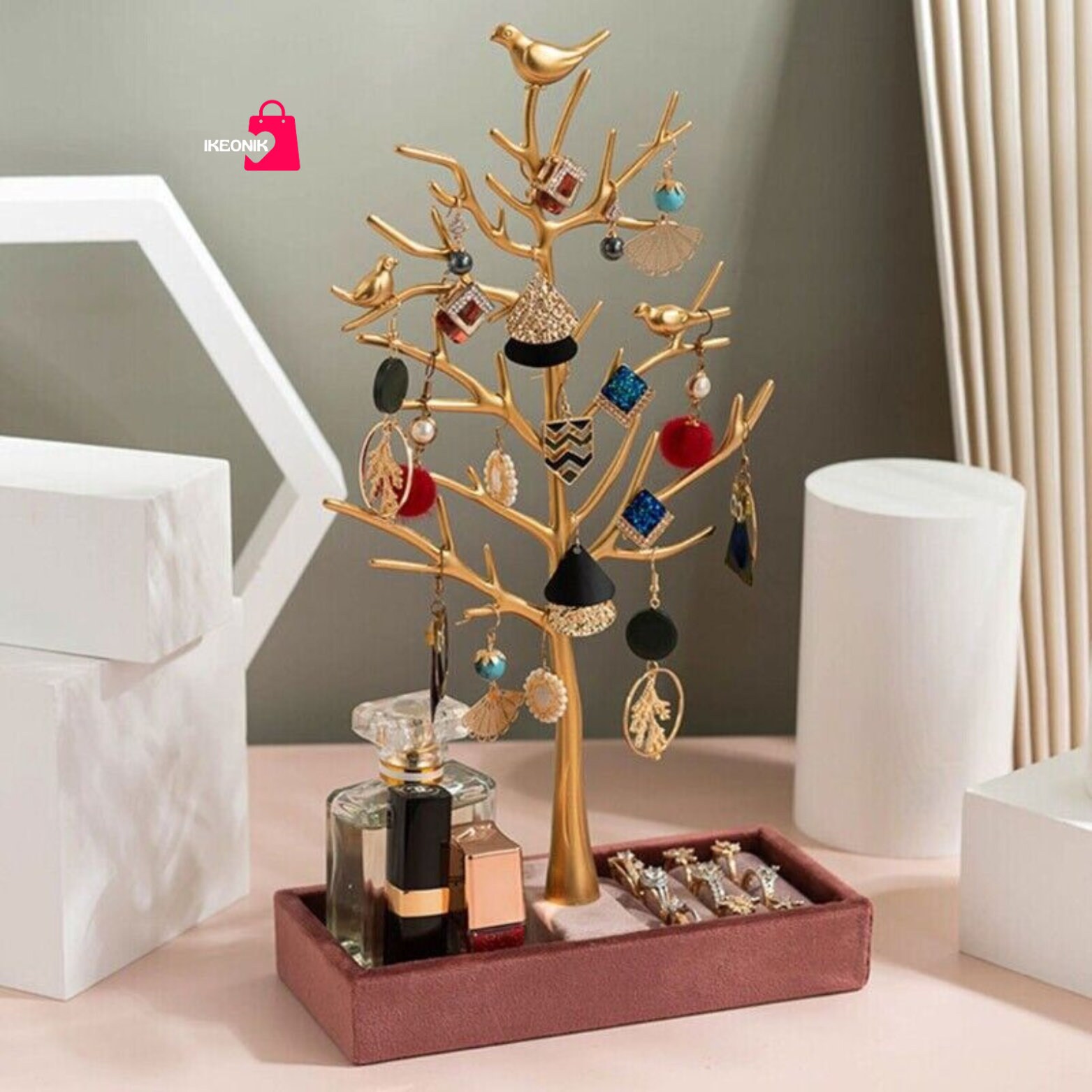 Jewellery Stand Tree for Jewellery Tree Stand Gold Jewellery Etsy UK