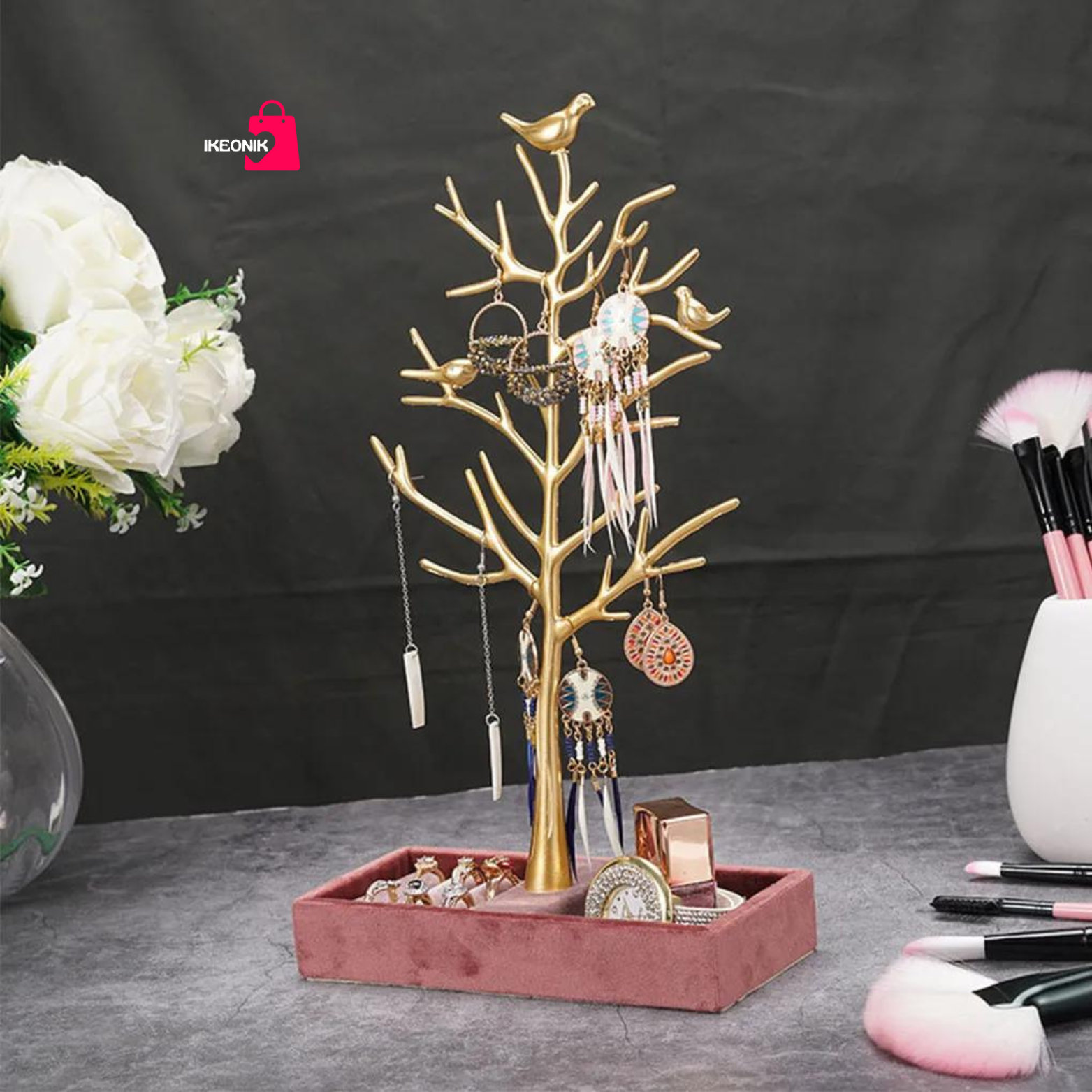 Jewellery Stand Tree for Jewellery Tree Stand Gold Jewellery Etsy UK