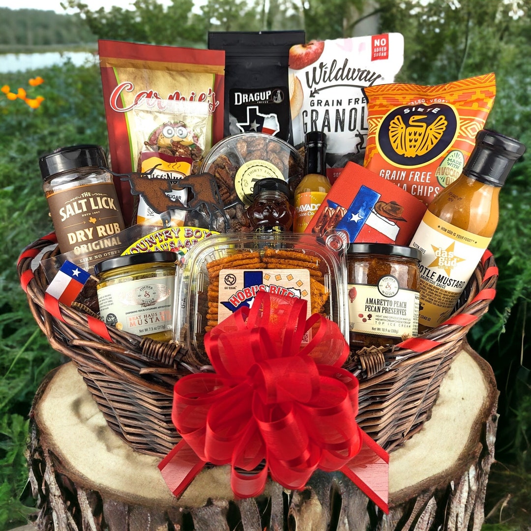 The Heart of Texas Gift Basket, Gourmet Texas Foods Treats & Snacks