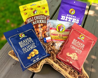 Texas Snack Gift Basket: Buc-ee's Beaver Nuggets, Trail Mix & More