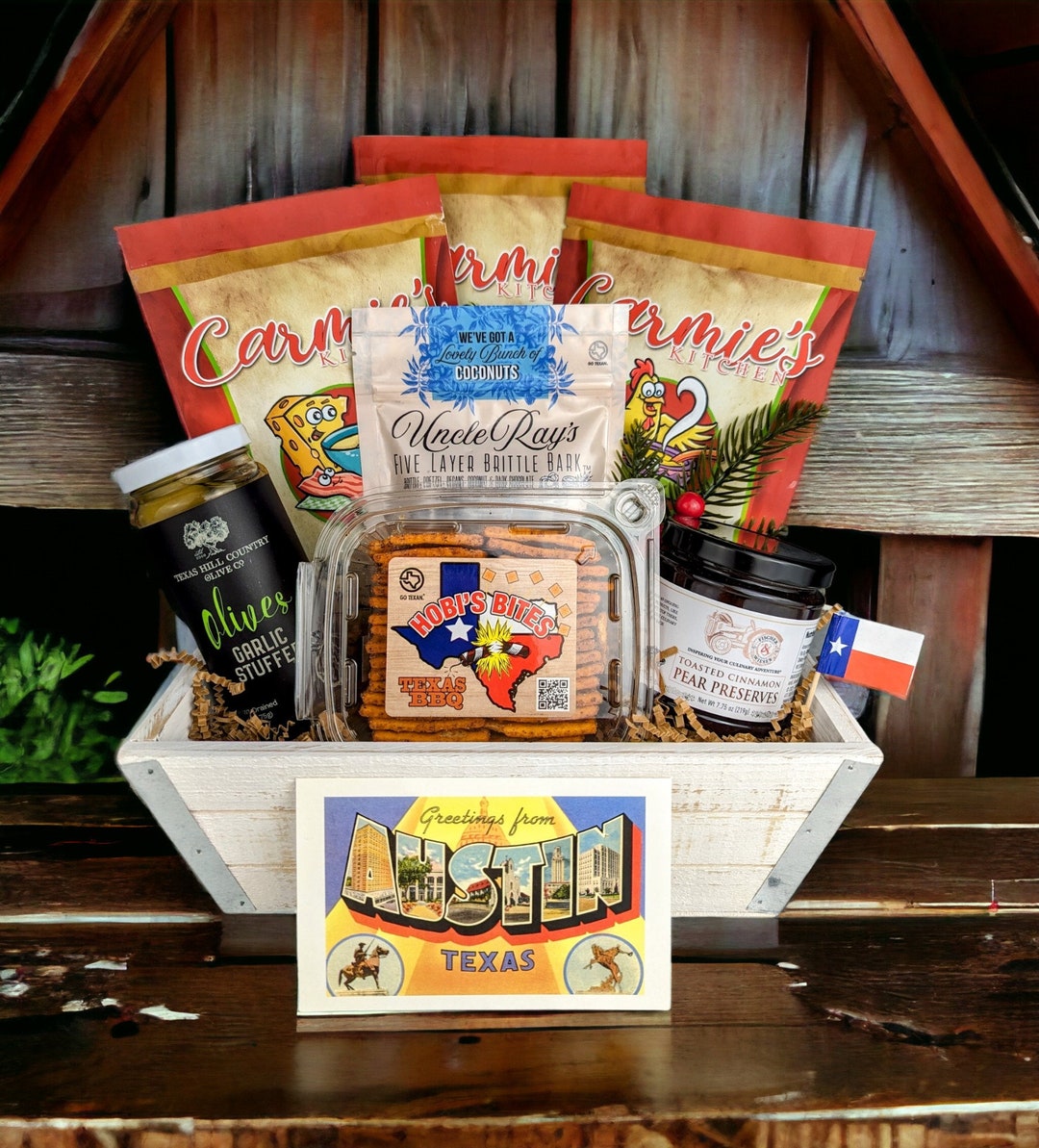 Texas Comfort Food Gourmet Gift Basket, Snacks, Soup, Texas Country