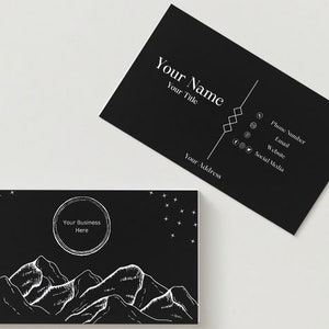 Dark Business Card | Mountain Business Card | Outdoorsy Business Card