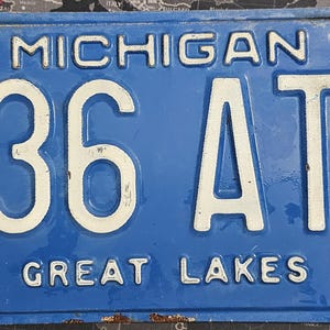 Vintage Michigan License Plate