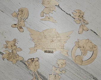 Sonic the Hedgehog Wood Figures (2D)