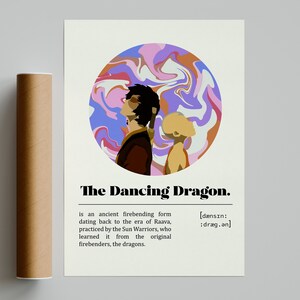 Dancing Dragon Anime Poster | Minimalist Anime Poster | Vintage Retro Art Print | Custom Poster | Wall Art Print | Home decor | Japanese air