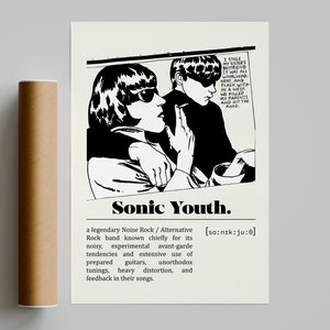TELEVISION MARQUEE MOON Poster Print Tom Verlaine Modernist Punk Iggy Pop  Joy Division Lou Reed Patti Smith Bauhaus Ramones Typography 