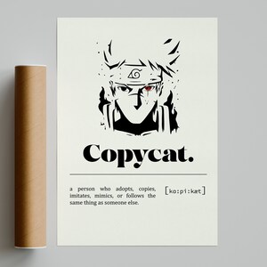 Anime Copycat Character Poster | Minimalist Anime Poster | Vintage Retro Art Print | Custom Poster | Wall Art Print | Home decor | Japanese