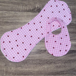 Baby Bib with Matching Burp Cloth