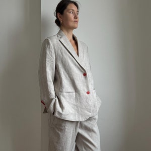 Ivory Crashed Effect Color of our Linen Suits or Jackets