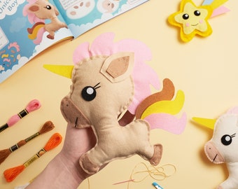 Unicorns and friends sewing kit for kids