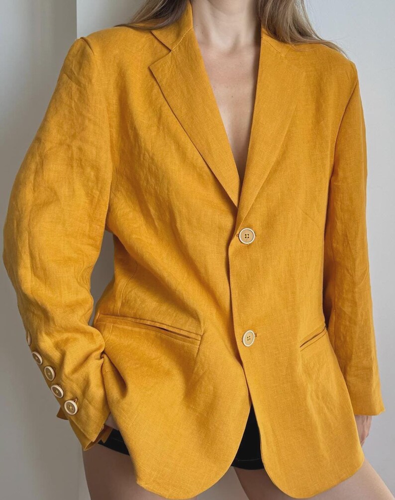 Mustard Yellow Color of our Linen Suits or Jackets