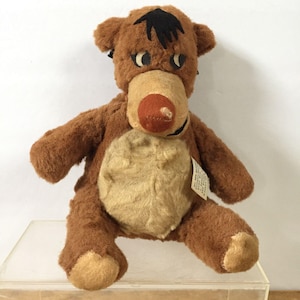 Vintage 1966 GUND Walt Disney Jungle Book BALOO Bear Stuffed Animal Windup WORKS