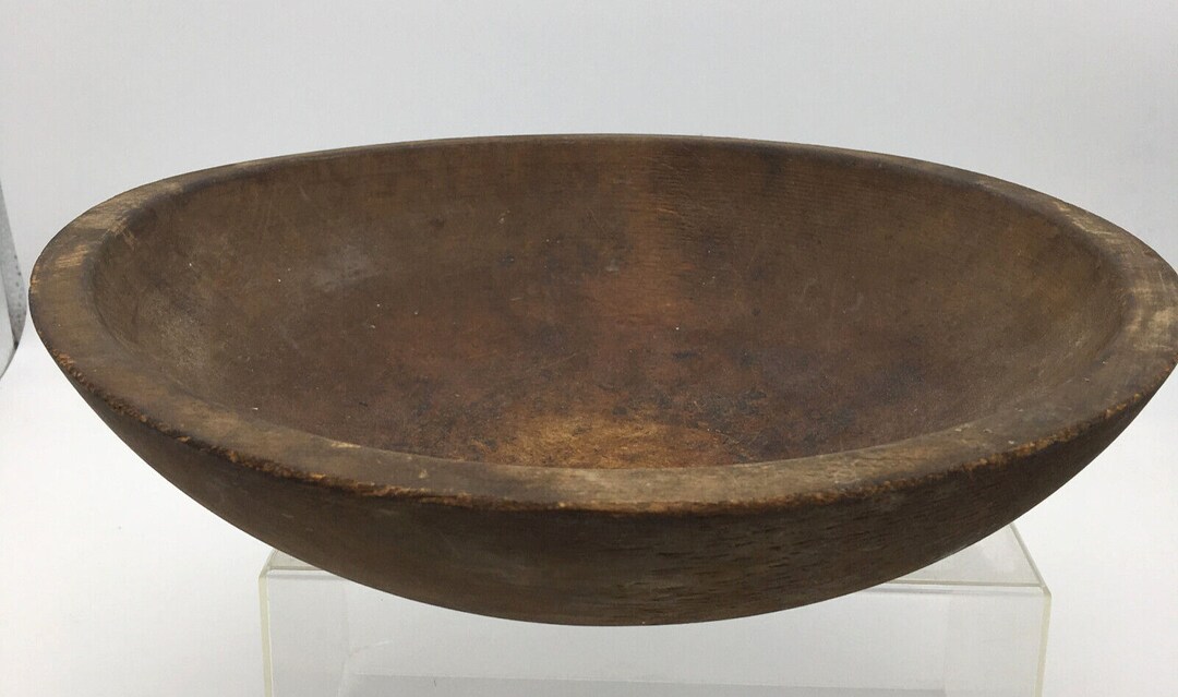 Antique Munising Wood Dough Bowl Out of Round Turned Wood Etsy