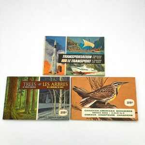 3 Vintage Brooke Bond Red Rose Albums w/ Cards TRANSPORTATION, TREES, SONGBIRDS
