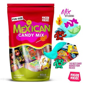 Mexican Candy 50 pcs - Dulces Mexicanos Surtidos, Mexican Snacks, Mexican Candies, Sweet and Spicy Candy Assortment Mix