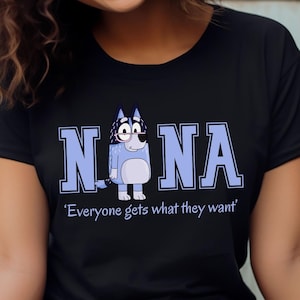 Bluey Nana Nona tee, Grandma Chris, Grandma tee, Mothers day Bluey, Bluey grandma gift, Bluey Birthday Grandma, Bluey Family tee