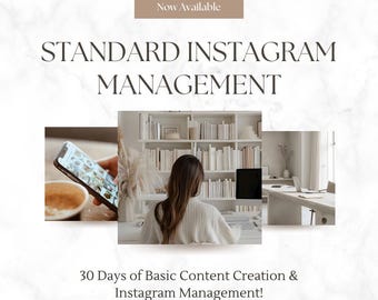 Instagram Management | Social Media Content Creation | 30 Days Of Content | Content Plans | Instagram Templates | Instagram Content |